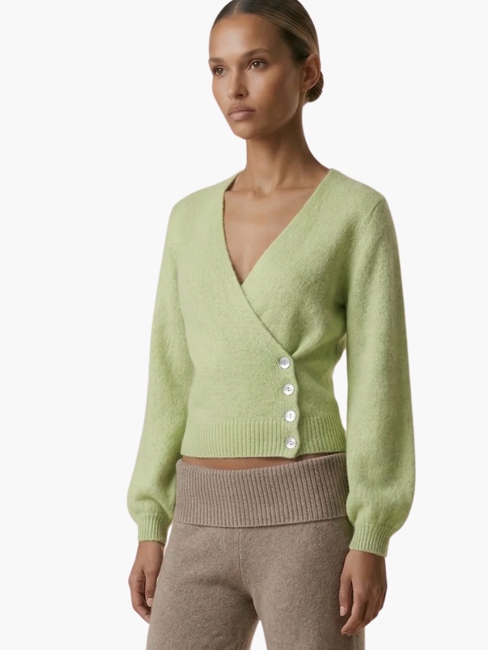 American Dreams 🇮🇹 - Mariya Wrap Cardigan Tea Green ($329)
